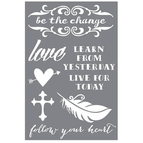 DecoArt Beliefs Stencil - Lilly Grace Crafts