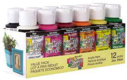 DecoArt Crafter's Acrylic Paint Value Pack 12x2oz - Lilly Grace Crafts