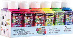 DecoArt Crafters Acrylic Brights - 12 carton pack - Lilly Grace Crafts