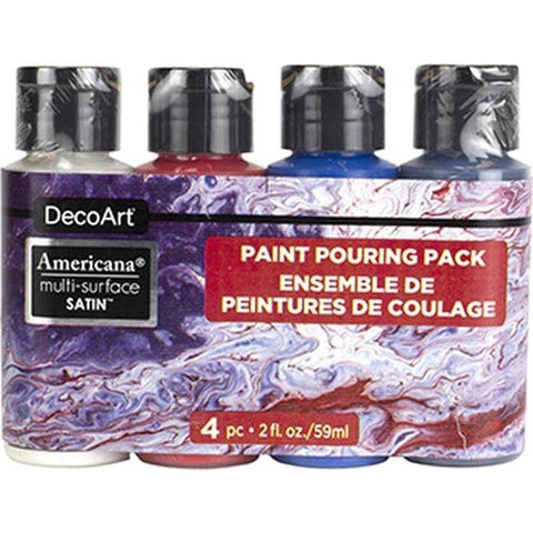 DecoArt Multi-Surface Satin Patriotic - 4 carton pack - Lilly Grace Crafts