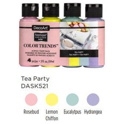 DecoArt Multi-Surface Satin Tea Party - 4 carton pack - Lilly Grace Crafts