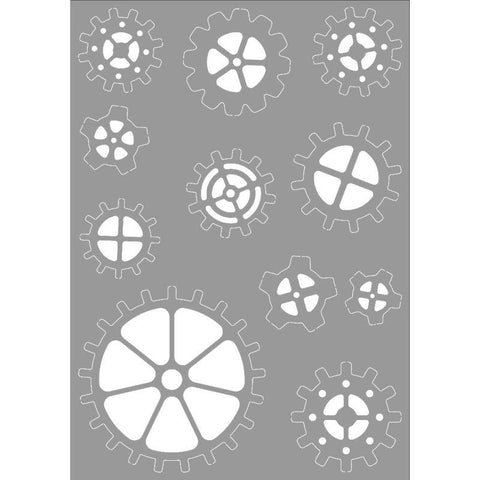 Yart Factory A4 Gears 2 Mask Stencil - Lilly Grace Crafts