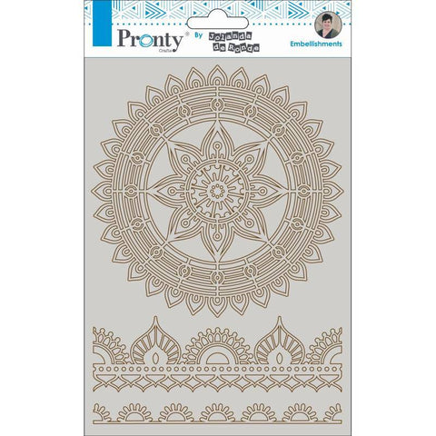 Yart Factory Chipb. mandala and borders 2 By Jolanda A5 - Lilly Grace Crafts