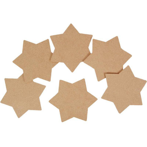 Yart Factory Star Coasters - 6 pack - MDf - Lilly Grace Crafts