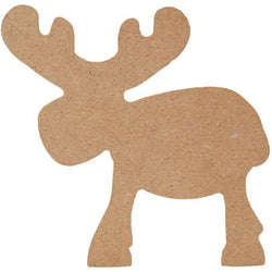 Yart Factory Reindeer Flat ornament - 6 Pack MDF - Lilly Grace Crafts