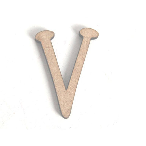 Yart Factory MDF Letter V - 28mm pk 10 - Lilly Grace Crafts