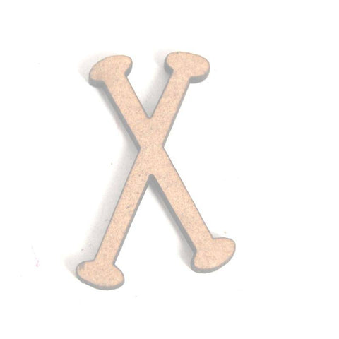 Yart Factory MDF Letter X - 28mm pk 10 - Lilly Grace Crafts