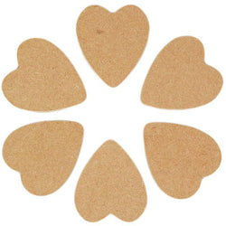 Yart Factory Heart -9mm MDF 70x80mm -pack of 6 - Lilly Grace Crafts
