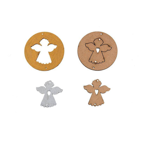 Yart Factory MDF Xmas Duo Deco Angel set 3 pieces - Lilly Grace Crafts
