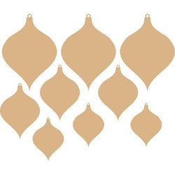 Yart Factory Teardrop Flat Ornament -mixed pack, 9 pack - Lilly Grace Crafts