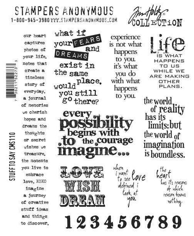 Art Gone Wild Stuff to say Cling Stamp - Lilly Grace Crafts