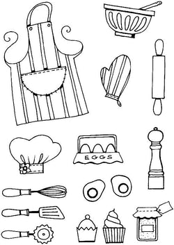 Personal Impressions Kitchen Bits Clear Stamp - Lilly Grace Crafts