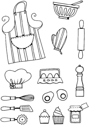 Personal Impressions Kitchen Bits Clear Stamp - Lilly Grace Crafts