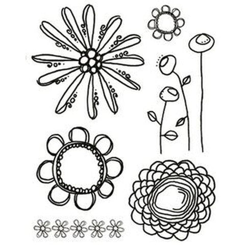 Creativity Inc. Stamps Doodle Bloom Clear Stamps - Lilly Grace Crafts