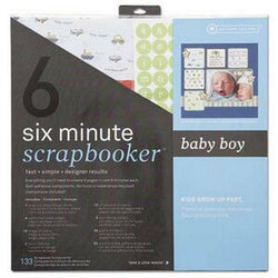 Creativity Inc. Min Scrapbook Kit 6 Minute 12 x 12-Baby Boy - Lilly Grace Crafts