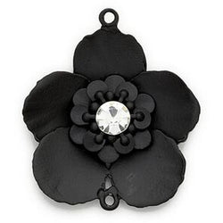 Creativity Inc. Token Pendant Metal Flower Black - Lilly Grace Crafts