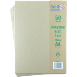 Craft UK Limited A4 Brown Kraft Card - Pack of 50 - Lilly Grace Crafts