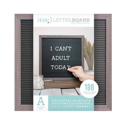 Diecuts Inc. Letter Board - Silver Walnut Frame with Black 12x12 - 191 pcs - Lilly Grace Crafts