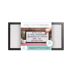 Diecuts Inc. Letter Board - Blk Frame with White 20x10 - 191pcs - Lilly Grace Crafts