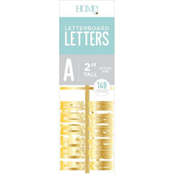 Diecuts Inc. Letter Board - Letter Pack 2 inch Gold - 148pcs - Lilly Grace Crafts