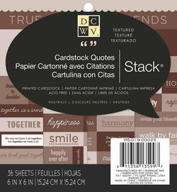 Diecuts Inc. 6X6 Quote Neutral Stack - Lilly Grace Crafts