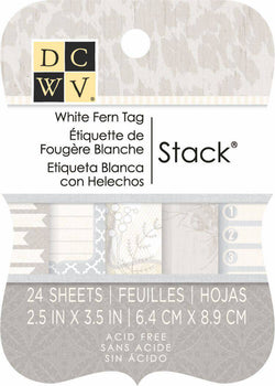 Diecuts Inc. 2X3 White Fern Tag Stack - Lilly Grace Crafts