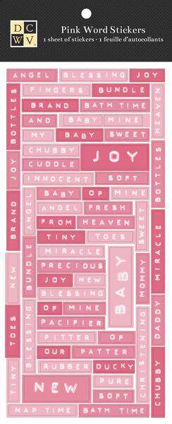 Diecuts Inc. Pink Label Sticker - Lilly Grace Crafts
