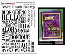 Word Block Stamp Hello - Lilly Grace Crafts