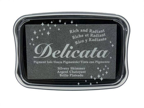 Tsukineko Delicata Ink Pad Silvery Shimmer - Lilly Grace Crafts