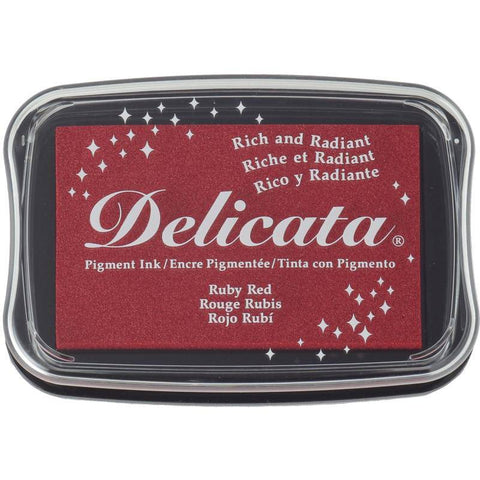 Tsukineko Ruby Red - Delicata Ink Pad Large - Lilly Grace Crafts