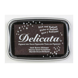 Tsukineko Delicata Ink Pad Dark Brown Shimmer - Lilly Grace Crafts