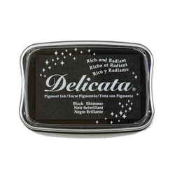 Tsukineko Delicata Ink Pad Black Shimmer - Lilly Grace Crafts