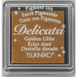 Tsukineko Delicata Golden Glitz Small Ink Pad - Lilly Grace Crafts