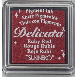 Tsukineko Ruby Red - Delicata Ink Pad Small - Lilly Grace Crafts