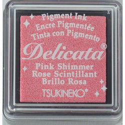 Tsukineko Pink Shimmer - Delicata Ink Pad Small - Lilly Grace Crafts