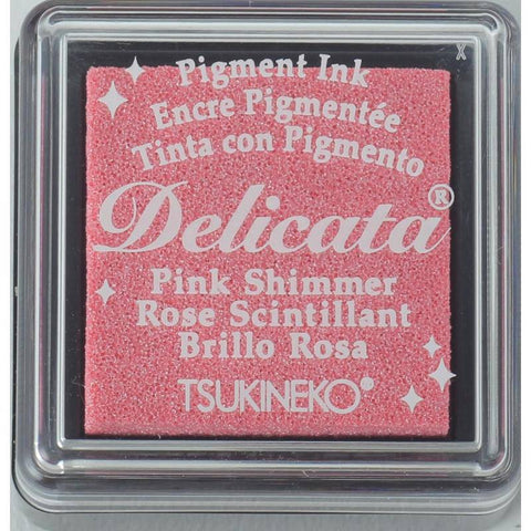 Tsukineko Pink Shimmer - Delicata Ink Pad Small - Lilly Grace Crafts