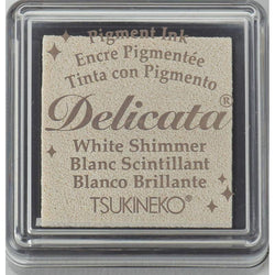 Tsukineko Delicata White Shimmer Small Ink Pad - Lilly Grace Crafts