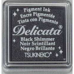 Tsukineko Delicata Black Shimmer Small Ink Pad - Lilly Grace Crafts
