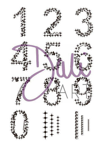 Daliart DaliART Clear Stamp Mehndi Numbers within Numbers - Lilly Grace Crafts