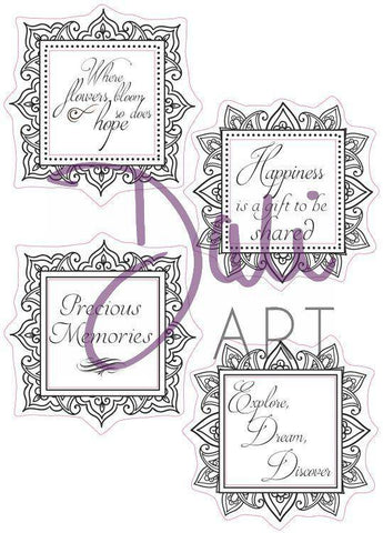 Daliart DaliART Clear Stamp Square Frame - Precious Memories - Lilly Grace Crafts