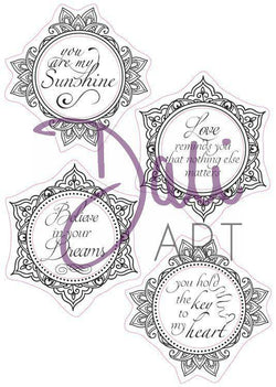 Daliart DaliART Clear Stamp Circular Frame - My Sunshine - Lilly Grace Crafts