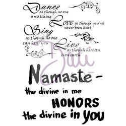 Daliart DaliART Clear Stamp Dance,Love,Sing and Namaste A6 - Lilly Grace Crafts