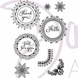 Daliart Daliart Henna Frames Clear Stamps - Lilly Grace Crafts