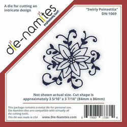 Die-Namites Die-Namites Swirly Poinsettia - Lilly Grace Crafts