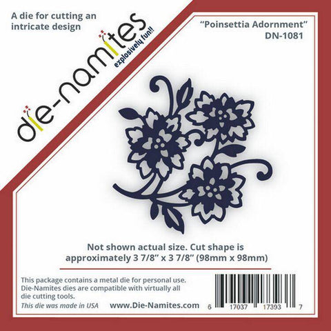 Die-Namites DNam Poinsettia Adornment - Lilly Grace Crafts