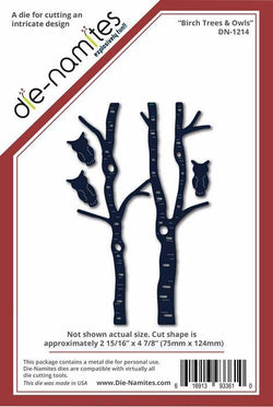 Die-Namites Birch Trees and Owls - Lilly Grace Crafts