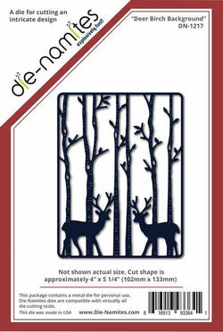 Die-Namites Deer Birch Background - Lilly Grace Crafts