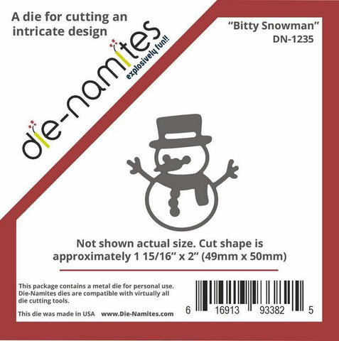 Die-Namites Bitty Snowman - Lilly Grace Crafts