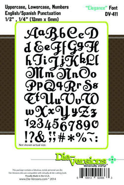 Die-Versions Elegance Font - Lilly Grace Crafts