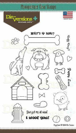 Die-Versions Puppy Love Clear Stamps - Lilly Grace Crafts